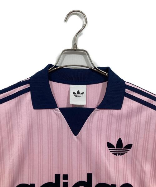 adidas（アディダス）adidas (アディダス) 襟付ゴーリーシャツ ピンク サイズ:Sの古着・服飾アイテム