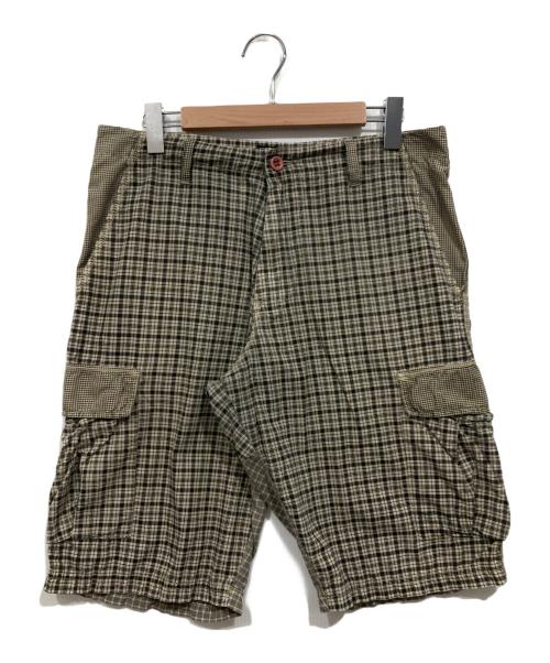 stussy（ステューシー）stussy (ステューシー) クレイジーパターンショートパンツ ベージュ サイズ:W32（81.0cm）の古着・服飾アイテム