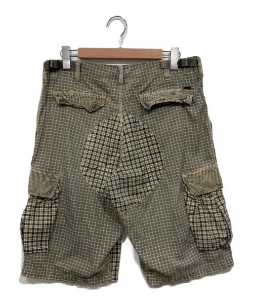 stussy（ステューシー）stussy (ステューシー) クレイジーパターンショートパンツ ベージュ サイズ:W32（81.0cm）の古着・服飾アイテム