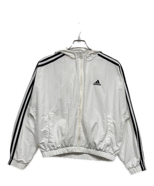 adidas（アディダス）adidas (アディダス) ジップアップジャケット ホワイト サイズ:J/Mの古着・服飾アイテム