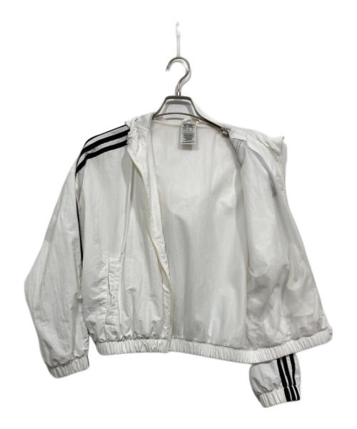 adidas（アディダス）adidas (アディダス) ジップアップジャケット ホワイト サイズ:J/Mの古着・服飾アイテム