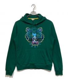 KENZO（ケンゾー）の古着「タイガー刺繍プルオーバーパーカー」｜グリーン