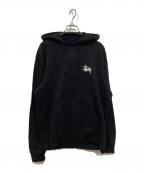 stussyステューシー）の古着「プルオーバーパーカー」｜ブラック