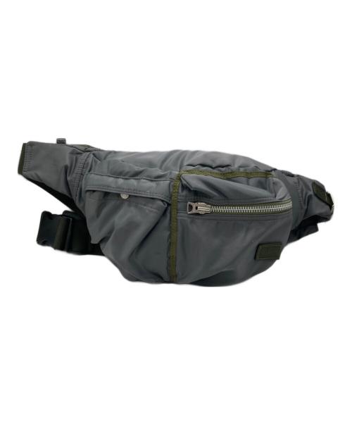 sacai（サカイ）sacai (サカイ) PORTER (ポーター) ショルダーバッグ グレー×オリーブの古着・服飾アイテム