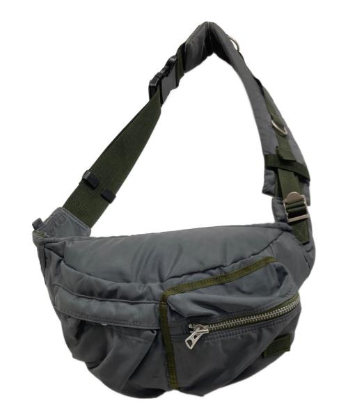 sacai（サカイ）sacai (サカイ) PORTER (ポーター) ショルダーバッグ グレー×オリーブの古着・服飾アイテム