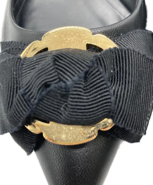 Salvatore Ferragamo（サルヴァトーレ フェラガモ）Salvatore Ferragamo (サルヴァトーレ フェラガモ) リボンパンプス ブラック サイズ:4 1/2Dの古着・服飾アイテム