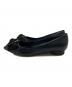Salvatore Ferragamo (サルヴァトーレ フェラガモ) リボンパンプス ブラック サイズ:4 1/2D：7000円