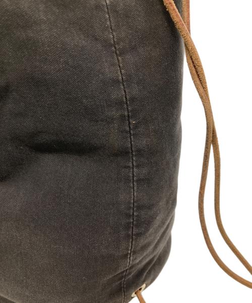 HERMES（エルメス）HERMES (エルメス) 巾着キャンバスバッグ/ ポロション ミミル ブラウンの古着・服飾アイテム