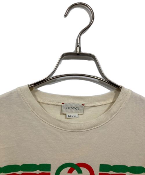 GUCCI（グッチ）GUCCI (グッチ) プリントTシャツ ベージュ サイズ:8の古着・服飾アイテム