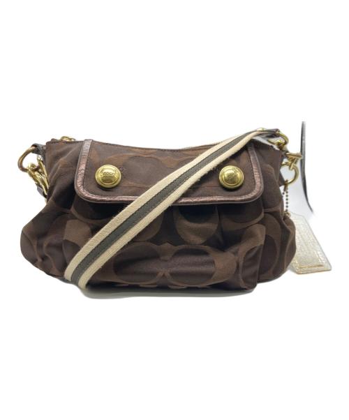 COACH（コーチ）COACH (コーチ) シグネチャー柄2WAYバッグ ブラウンの古着・服飾アイテム