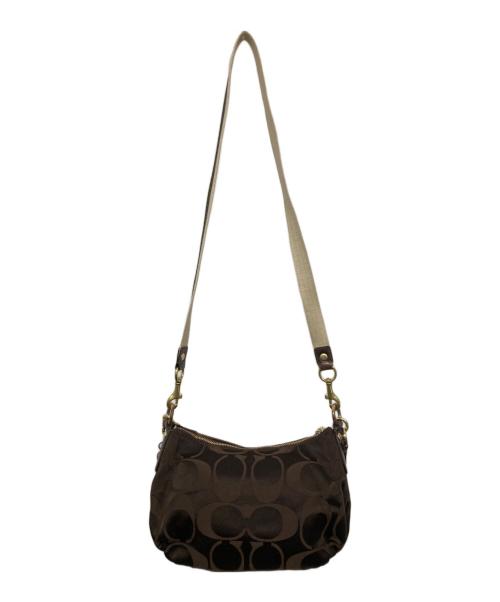 COACH（コーチ）COACH (コーチ) シグネチャー柄2WAYバッグ ブラウンの古着・服飾アイテム
