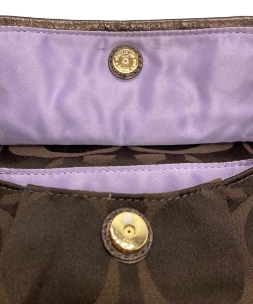 COACH（コーチ）COACH (コーチ) シグネチャー柄2WAYバッグ ブラウンの古着・服飾アイテム