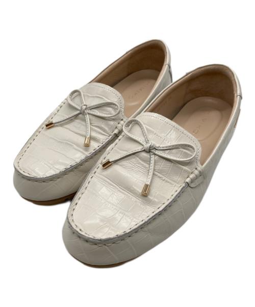 卑弥呼（ヒミコ）卑弥呼 (ヒミコ) リボンモチーフモカシン ホワイト サイズ:24の古着・服飾アイテム
