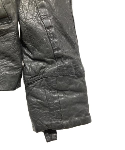 DIESEL（ディーゼル）DIESEL (ディーゼル) ラムレザーライダースジャケット ブラック サイズ:Sの古着・服飾アイテム