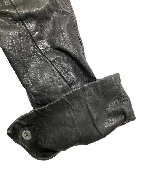 DIESEL（ディーゼル）DIESEL (ディーゼル) ラムレザーライダースジャケット ブラック サイズ:Sの古着・服飾アイテム