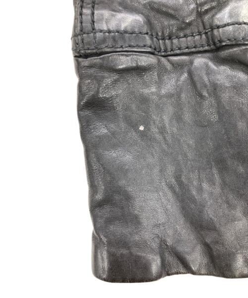 DIESEL（ディーゼル）DIESEL (ディーゼル) ラムレザーライダースジャケット ブラック サイズ:Sの古着・服飾アイテム
