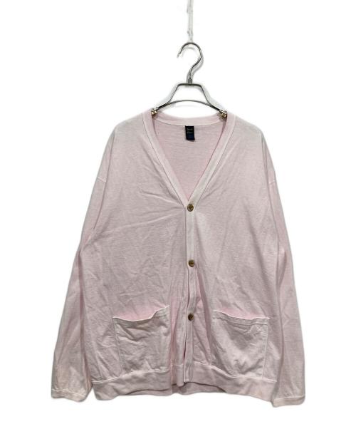 good on（グッドオン）good on (グッドオン) HEAVY TEE CARDIGAN ピンク サイズ:Lの古着・服飾アイテム