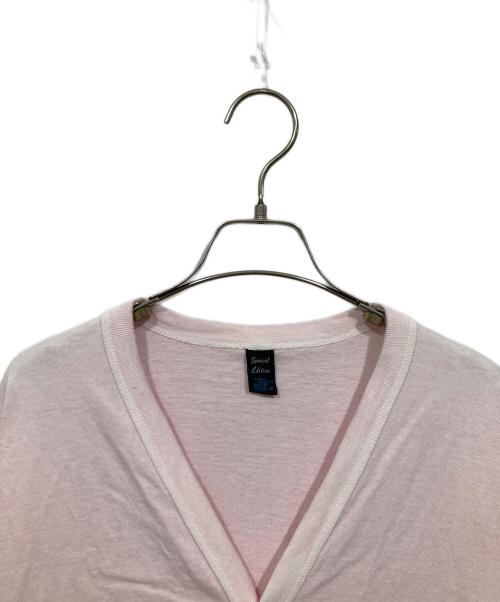 good on（グッドオン）good on (グッドオン) HEAVY TEE CARDIGAN ピンク サイズ:Lの古着・服飾アイテム