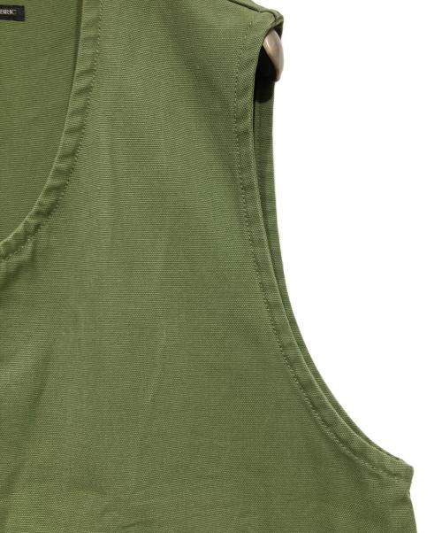 BEAMS PLUS（ビームスプラス）BEAMS PLUS (ビームスプラス) 強撚コットン オックスフォード ワークベスト グリーン サイズ:Lの古着・服飾アイテム