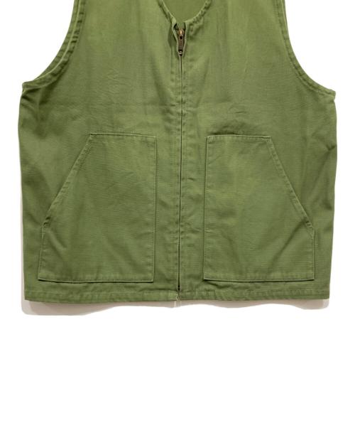 BEAMS PLUS（ビームスプラス）BEAMS PLUS (ビームスプラス) 強撚コットン オックスフォード ワークベスト グリーン サイズ:Lの古着・服飾アイテム