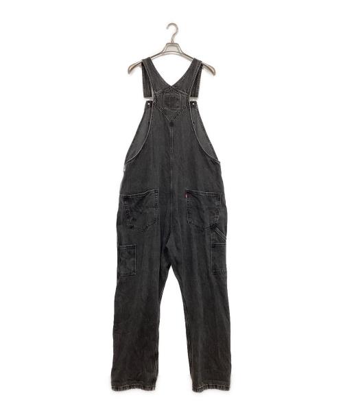 LEVI'S（リーバイス）LEVI'S (リーバイス) ユーズド加工 ブラックデニム オーバーオール ブラック サイズ:XLの古着・服飾アイテム