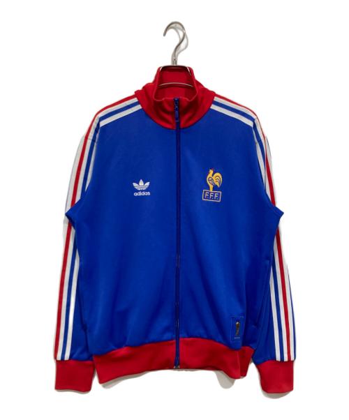 adidas（アディダス）adidas (アディダス) トラックジャケット ブルー×レッド サイズ:Mの古着・服飾アイテム