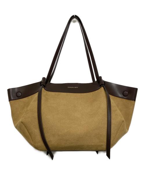 CHARLES & KEITH（チャールズアンドキース）CHARLES & KEITH (チャールズアンドキース) スウェードトートバッグ ブラウンの古着・服飾アイテム