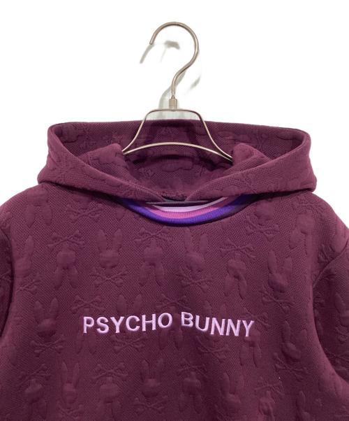 Psycho Bunny（サイコ バニー）Psycho Bunny (サイコ バニー) 膨れジャガードバニーロゴパーカー パープル サイズ:1の古着・服飾アイテム