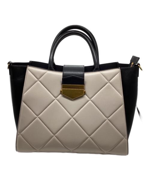 CHARLES & KEITH（チャールズアンドキース）CHARLES & KEITH (チャールズアンドキース) キルティングトートバッグ ベージュ×ブラックの古着・服飾アイテム