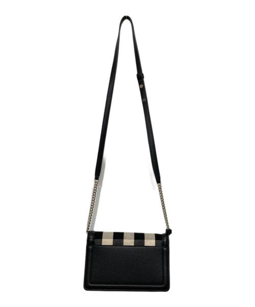Kate Spade（ケイトスペード）Kate Spade (ケイトスペード) ギンガムチェックショルダーバッグ ホワイト×ブラックの古着・服飾アイテム