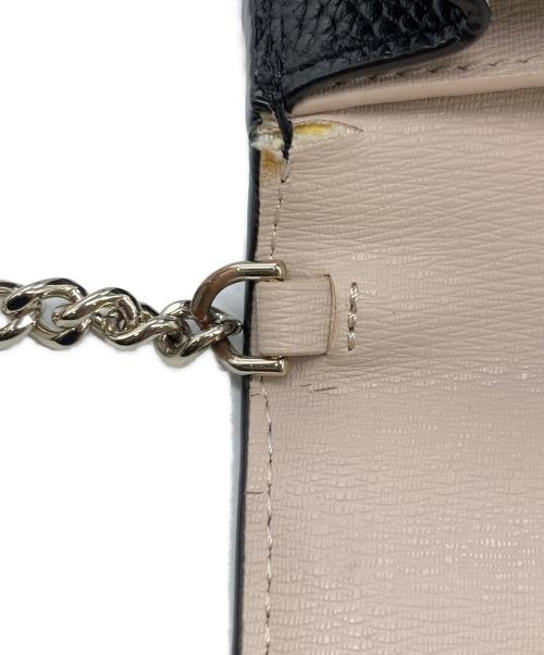 Kate Spade（ケイトスペード）Kate Spade (ケイトスペード) ギンガムチェックショルダーバッグ ホワイト×ブラックの古着・服飾アイテム