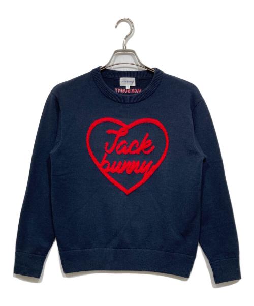 JACK BUNNY（ジャックバニー）JACK BUNNY (ジャックバニー) ハートロゴニット ネイビー サイズ:1の古着・服飾アイテム