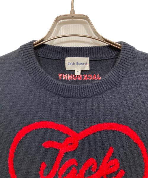 JACK BUNNY（ジャックバニー）JACK BUNNY (ジャックバニー) ハートロゴニット ネイビー サイズ:1の古着・服飾アイテム
