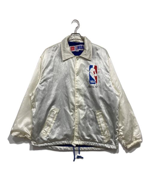 NBA（エヌビーエー）NBA (エヌビーエー) コーチジャケット ホワイト サイズ:Largeの古着・服飾アイテム