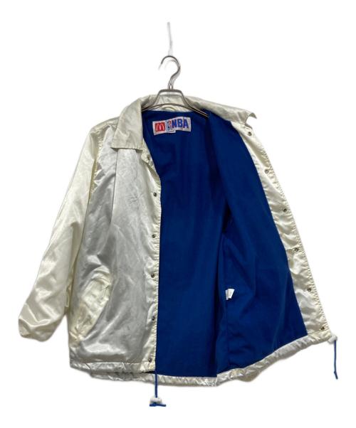 NBA（エヌビーエー）NBA (エヌビーエー) コーチジャケット ホワイト サイズ:Largeの古着・服飾アイテム