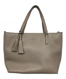 TORY BURCH（トリーバーチ）の古着「フリンジトートバッグ」｜グレー