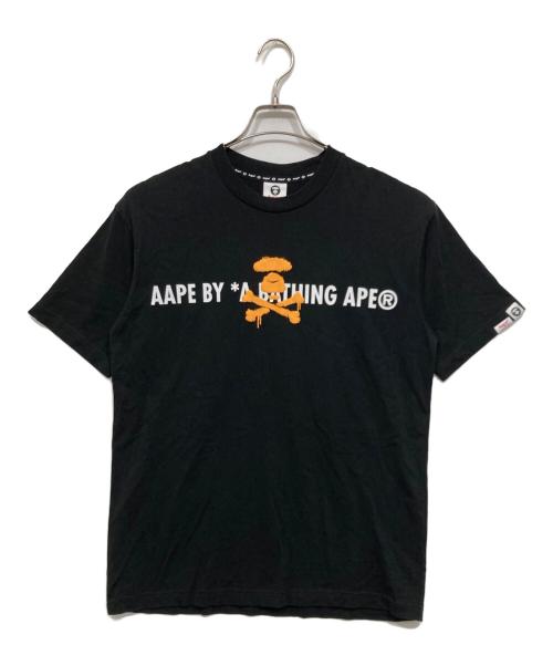 Aape BY A BATHING APE（エーエイプ バイ アベイシングエイプ）AAPE BY A BATHING APE (エーエイプ バイ アベイシングエイプ) プリントTシャツ ブラック サイズ:Sの古着・服飾アイテム
