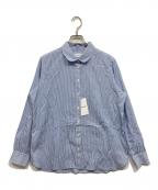 MACKINTOSH PHILOSOPHYマッキントッシュ フィロソフィー）の古着「ラウンドカラーストライプシャツ」｜ブルー