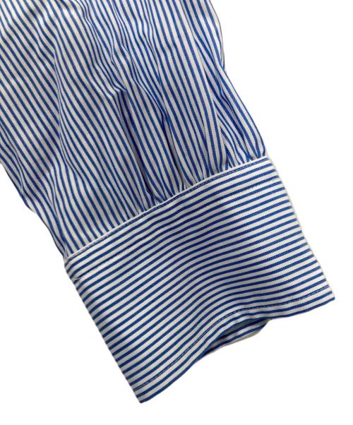 MACKINTOSH PHILOSOPHY（マッキントッシュ フィロソフィー）MACKINTOSH PHILOSOPHY (マッキントッシュ フィロソフィー) ラウンドカラーストライプシャツ ブルー サイズ:38の古着・服飾アイテム