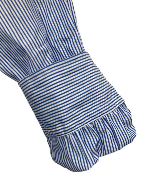 MACKINTOSH PHILOSOPHY（マッキントッシュ フィロソフィー）MACKINTOSH PHILOSOPHY (マッキントッシュ フィロソフィー) ラウンドカラーストライプシャツ ブルー サイズ:38の古着・服飾アイテム