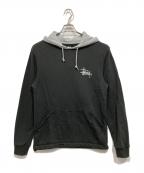 stussyステューシー）の古着「プルオーバーパーカー」｜グレー