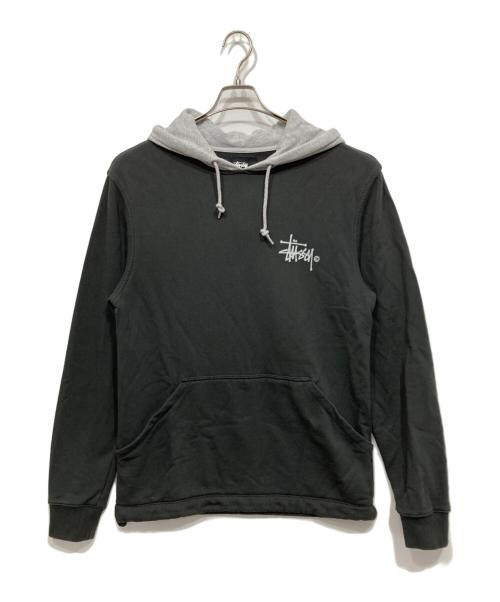 stussy（ステューシー）stussy (ステューシー) プルオーバーパーカー グレー サイズ:Mの古着・服飾アイテム