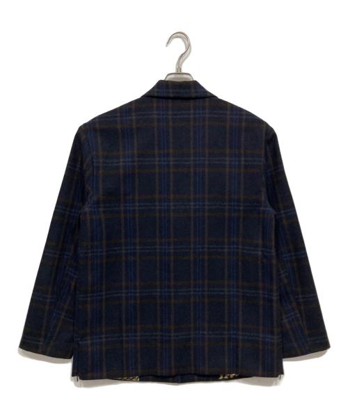 etici（エティチ）etici (エティチ) チェックジャケット ネイビー サイズ:XSの古着・服飾アイテム