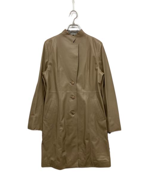 BALMAIN（バルマン）BALMAIN (バルマン) ラムレザーコート ベージュ サイズ:11 未使用品の古着・服飾アイテム