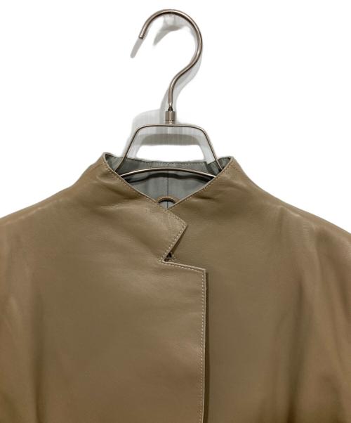 BALMAIN（バルマン）BALMAIN (バルマン) ラムレザーコート ベージュ サイズ:11 未使用品の古着・服飾アイテム