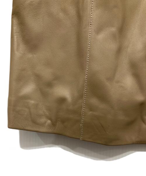 BALMAIN（バルマン）BALMAIN (バルマン) ラムレザーコート ベージュ サイズ:11 未使用品の古着・服飾アイテム