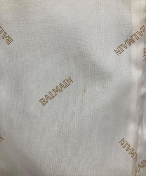 BALMAIN（バルマン）BALMAIN (バルマン) ラムレザーコート アイボリー サイズ:11の古着・服飾アイテム