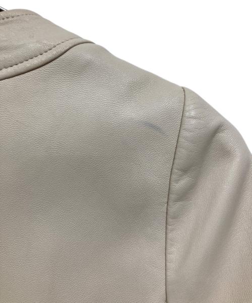 BALMAIN（バルマン）BALMAIN (バルマン) ラムレザーコート アイボリー サイズ:11の古着・服飾アイテム