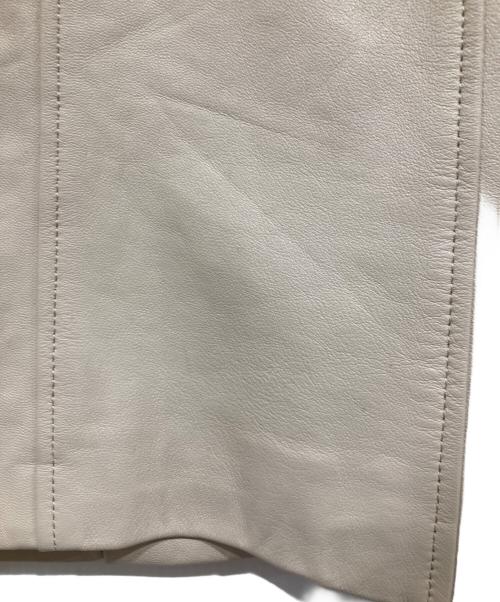BALMAIN（バルマン）BALMAIN (バルマン) ラムレザーコート アイボリー サイズ:11の古着・服飾アイテム