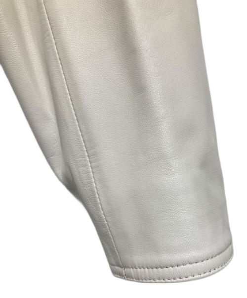 BALMAIN（バルマン）BALMAIN (バルマン) ラムレザーコート ホワイト サイズ:11の古着・服飾アイテム